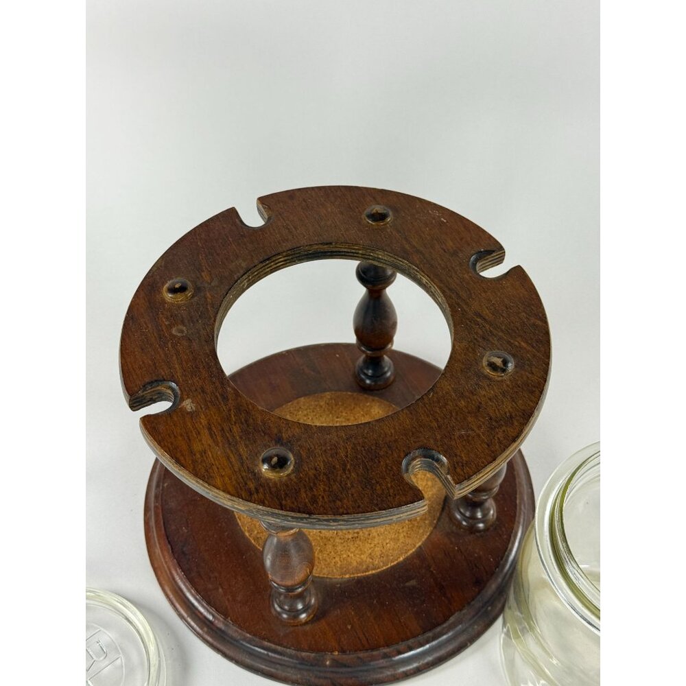 Vintage Cornwall Pipe Stand Wooden Holder w Container Rustic Decor Upcycled Bar - Picture 4 of 14